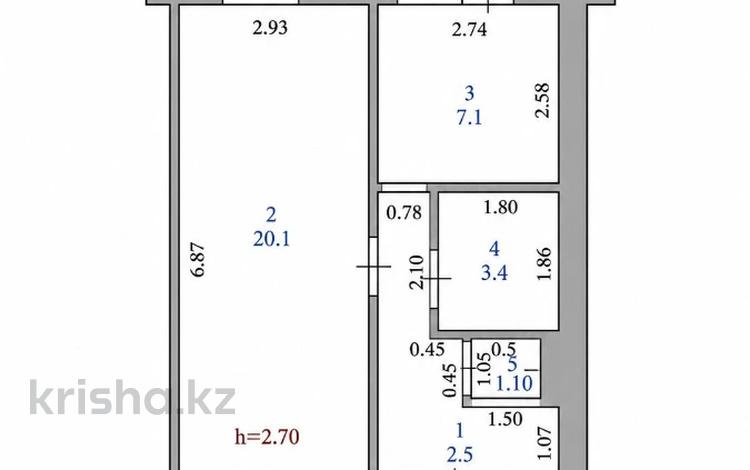 1-бөлмелі пәтер · 39.3 м² · 9/10 қабат, мкр 5, Алия Молдагулова 11а, бағасы: 14.5 млн ₸ в Актобе — фото 7