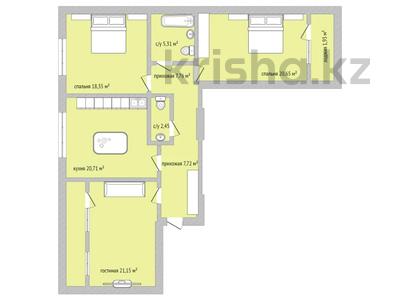 3-комнатная квартира · 109.9 м² · 2/9 этаж, 8-й микрорайон, Каирбекова за ~ 52.8 млн 〒 в Костанае