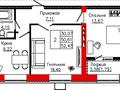 2-комнатная квартира · 52.43 м², Айтматова 19 за ~ 25.7 млн ₸ в Астане, Нура р-н