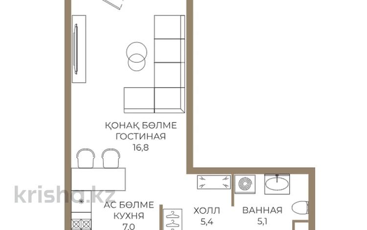 1-бөлмелі пәтер · 36 м² · 9/9 қабат, Каныша Сатпаева 90а/1 — БЕЗ КОМИССИИ, бағасы: ~ 27.5 млн ₸ в Алматы — фото 2