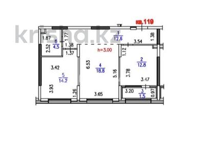 2-бөлмелі пәтер · 64.4 м² · 2/7 қабат, Ботагөз 2/1, бағасы: 48 млн ₸ в Алматы, Алатауский р-н