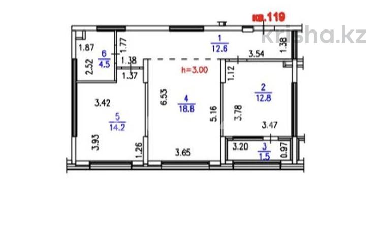 2-бөлмелі пәтер · 64.4 м² · 2/7 қабат, Ботагөз 2/1, бағасы: 48 млн ₸ в Алматы, Алатауский р-н — фото 2