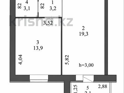 1-бөлмелі пәтер · 41.6 м² · 2/12 қабат, Жумекен Нажимеденов 38 — А-52, бағасы: 18 млн ₸ в Астане, Сарайшык р-н