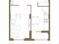1-бөлмелі пәтер · 51.39 м² · 16/18 қабат, Достык 8/5, бағасы: ~ 36.2 млн ₸ в Астане