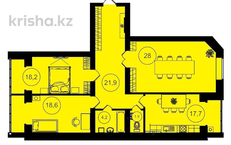 3-комнатная квартира, 110.5 м², 1/5 этаж, мкр. Батыс-2 — Гришина 68 за ~ 27.2 млн 〒 в Актобе, мкр. Батыс-2 — фото 3