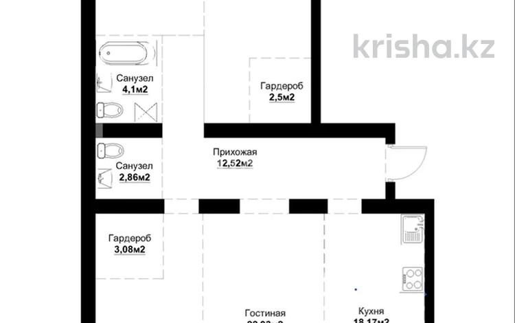 4-бөлмелі пәтер · 113.67 м² · 1/4 қабат, Е 669 25 стр, бағасы: 52.5 млн ₸ в Астане, Есильский р-н — фото 2