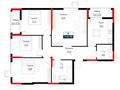 4-бөлмелі пәтер · 113.78 м², Е-882 13в, бағасы: 47.3 млн ₸ в Астане
