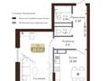 2-бөлмелі пәтер · 52.11 м² · 4/6 қабат, Чернышевского 23 к7, бағасы: ~ 37.5 млн ₸ в Алматы, Турксибский р-н