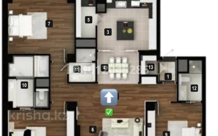 4-комнатная квартира · 177 м² · 11/25 этаж, Кошкарбаева 8 за 138 млн ₸ в Астане, Сарайшык р-н — фото 2