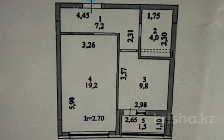 1-бөлмелі пәтер · 41.7 м² · 3/9 қабат, А62 участок 2, бағасы: 19 млн ₸ в Астане — фото 6