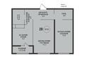 2-комнатная квартира · 61.6 м² · 5/9 этаж, мкр Ботакоз 5 — Рыскулова Момышулы за ~ 37.2 млн ₸ в Алматы, Алатауский р-н