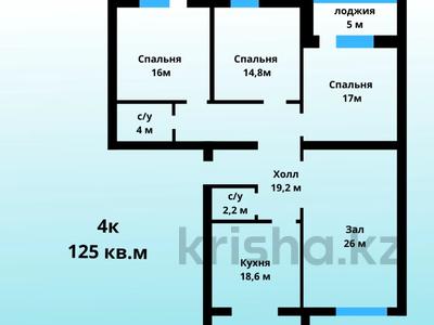4-комнатная квартира, 125.4 м², 5/5 этаж, Мустафа Шокая за ~ 27 млн 〒 в Актобе