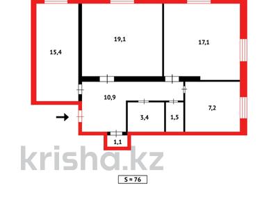 3-комнатная квартира, 76 м², 1/2 этаж, Майкудук, Архитектурная 9 — район ДК Майкудука за 11 млн 〒 в Караганде, Алихана Бокейханова р-н