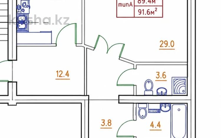 2-комнатная квартира · 91.6 м² · 1/5 этаж, мкр. Алтын орда, Санкибай батыра 38б — за магазином Сулпак за 28 млн ₸ в Актобе — фото 2