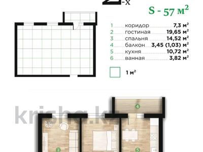 2-бөлмелі пәтер · 57 м² · 2/7 қабат, Ильяса Есенберлина 80, бағасы: ~ 23.9 млн ₸ в Усть-Каменогорске