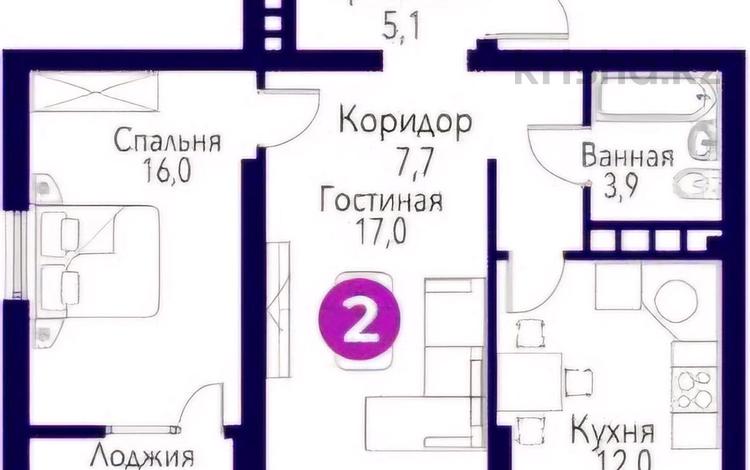 2-комнатная квартира · 65 м² · 8/9 этаж, мкр Нуркент, Мкр.Нуркент 100 — Бауыржана Момышулы за 41 млн ₸ в Алматы, Алатауский р-н — фото 12