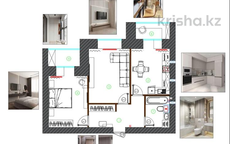 2-комнатная квартира · 57 м² · 12/13 этаж, мкр Юго-Восток, ​Улица Карбышева 4/3 за 27 млн ₸ в Караганде, Казыбек би р-н — фото 8