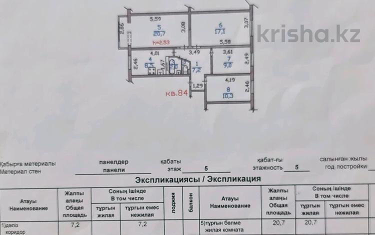 4-комнатная квартира · 75.5 м² · 5/5 этаж, мкр Орбита-3 31 за 58 млн ₸ в Алматы, Бостандыкский р-н — фото 8