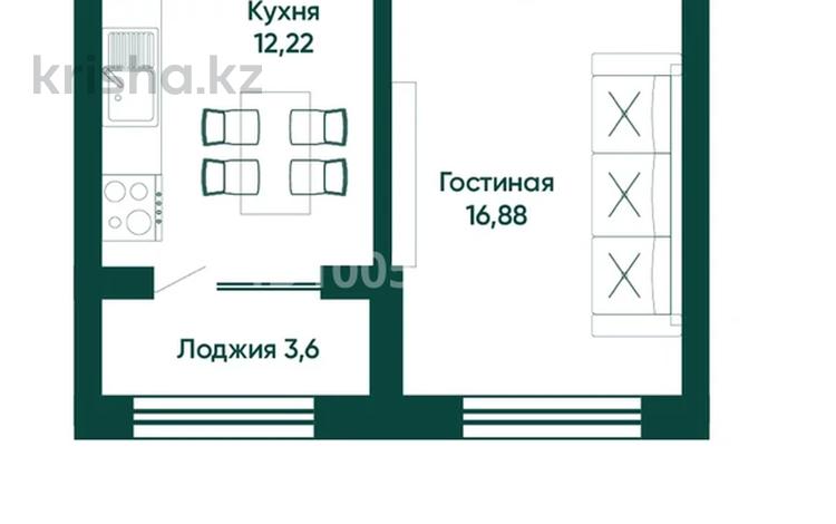 1-комнатная квартира · 42.6 м² · 11/12 этаж, Шамши Калдаяков 16 за ~ 28.6 млн 〒 в Астане, Сарайшык р-н — фото 16