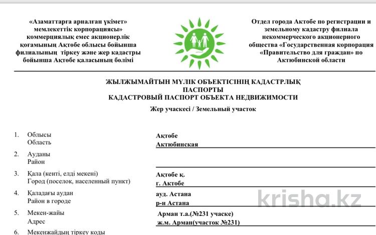 Жер телімі · 10 сотық, Жаңақоныс, бағасы: 2.3 млн ₸ в Актобе, жилой массив Жанаконыс — фото 2