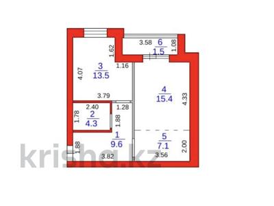 1-комнатная квартира · 51.4 м² · 2/5 этаж, мкр Михайловка , Анжерская, 44Б 44Б за 21.2 млн ₸ в Караганде, Казыбек би р-н