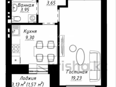 1-комнатная квартира · 38 м² · 2/9 этаж, Айтматова 1 за 24.5 млн ₸ в Астане, Нура р-н