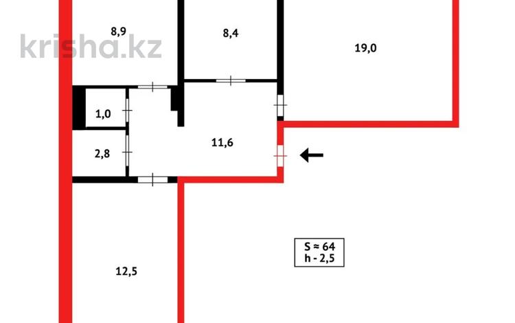 3-комнатная квартира, 64 м², 7/9 этаж, мкр Юго-Восток, мкр Степной 3 за 21.3 млн 〒 в Караганде, Казыбек би р-н — фото 2