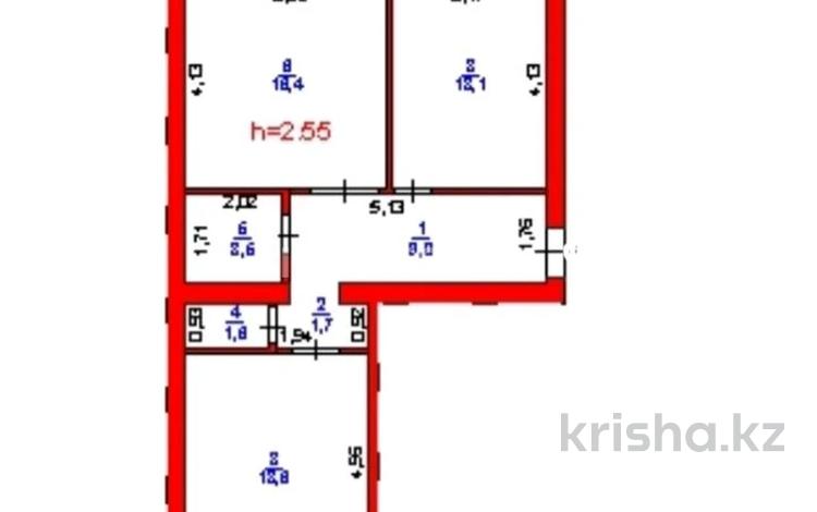 2-комнатная квартира, 68 м², 3/5 этаж, Строителей 34 — 4 мкр