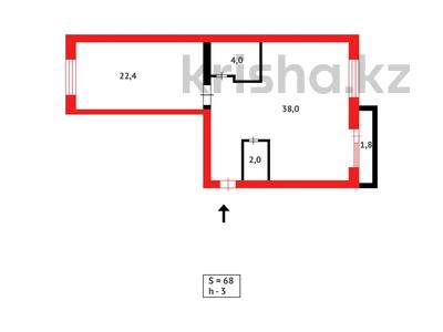 2-комнатная квартира · 68 м² · 5/5 этаж, мкр Юго-Восток, Таттимбета 33/10 за 25 млн ₸ в Караганде, Казыбек би р-н