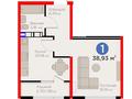 1-бөлмелі пәтер · 38.93 м² · 8/9 қабат, Ғажайып ш/а., Ботакоз 2/1, бағасы: ~ 34.9 млн ₸ в Алматы, Алатауский р-н