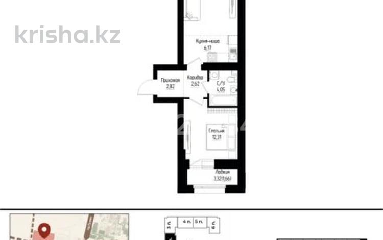 2-бөлмелі пәтер · 47 м² · 5/9 қабат, Рядом с главным проспектом Туран, бағасы: 26 млн ₸ в Астане, Нура р-н — фото 4