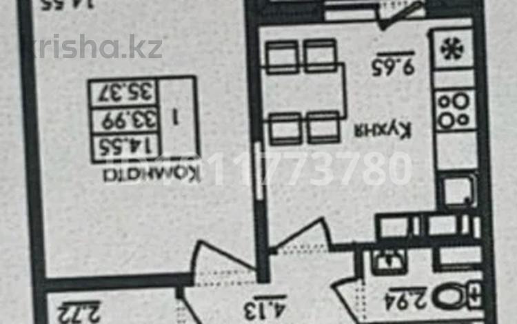 1-бөлмелі пәтер · 35.37 м² · 17/17 қабат, Е117 41, бағасы: 16.9 млн ₸ в Астане, Есильский р-н — фото 3