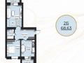 2-бөлмелі пәтер · 68.63 м² · 6/9 қабат, Сагдиева 78, бағасы: ~ 30.9 млн ₸ в Кокшетау — фото 3
