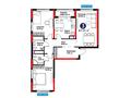 3-бөлмелі пәтер · 87.37 м², Е 908 23, бағасы: ~ 54.5 млн ₸ в Астане, Нура р-н — фото 3