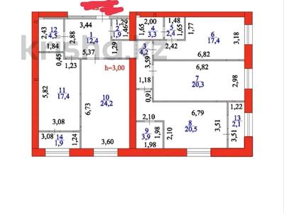 4-бөлмелі пәтер · 136.4 м² · 12/12 қабат, Илияс Омаров 12/1, бағасы: 72 млн ₸ в Астане, Нура р-н