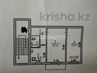 2-комнатная квартира · 44.4 м² · 3/5 этаж, мкр Центральный, Абая 17а за 16 млн 〒 в Атырау