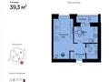 1-комнатная квартира · 39.3 м² · 3/12 этаж, Улы дала 40 за 21.9 млн ₸ в Астане, Нура р-н — фото 2