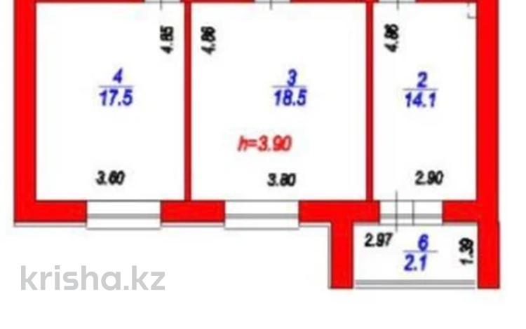 2-комнатная квартира · 68.4 м² · 1/12 этаж, ​Улица Шамши Калдаяков, 46 46 за 28 млн ₸ в Астане, Сарайшык р-н — фото 7