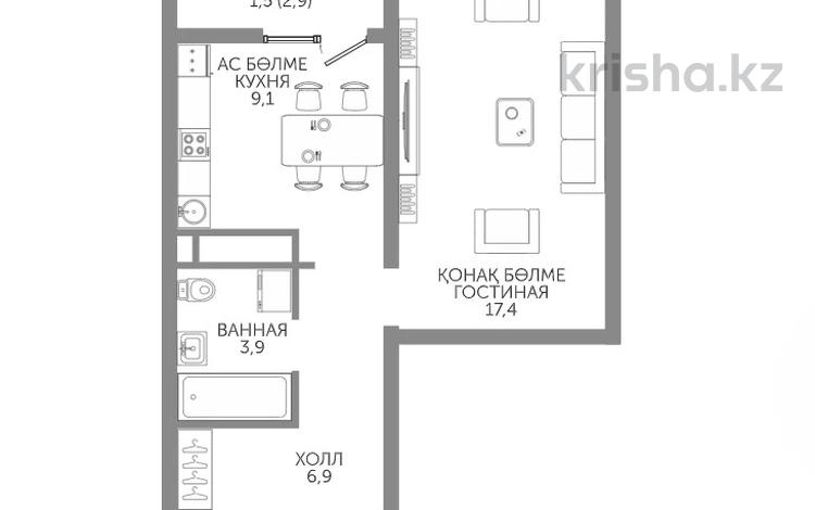 1-комнатная квартира · 39 м² · 14/15 этаж, Райымбека 210 — ⭐️БЕЗ КОМИССИИ⭐️ за ~ 28.5 млн ₸ в Алматы, Алмалинский р-н — фото 2