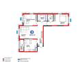 3-бөлмелі пәтер · 84 м², Калдаякова, бағасы: ~ 39 млн ₸ в Шымкенте, Туран р-н