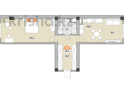 2-комнатная квартира · 61 м² · 9/10 этаж, Карасай батыра 119/95 за 59 млн ₸ в Алматы, Алмалинский р-н