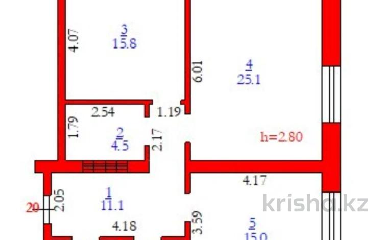 2-бөлмелі пәтер · 77.2 м² · 3/6 қабат, мкр. Алтын орда, Молдагулова 74 — Молдагулова, бағасы: ~ 28.6 млн ₸ в Актобе — фото 14