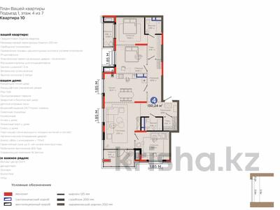 4-бөлмелі пәтер · 132.7 м² · 4/9 қабат, толеметова 68, бағасы: ~ 116.7 млн ₸ в Шымкенте, Абайский р-н