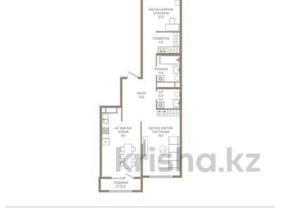 2-бөлмелі пәтер · 84.5 м² · 7/9 қабат, Каныша Сатпаева 90а/1, бағасы: ~ 64.2 млн ₸ в Алматы, Бостандыкский р-н