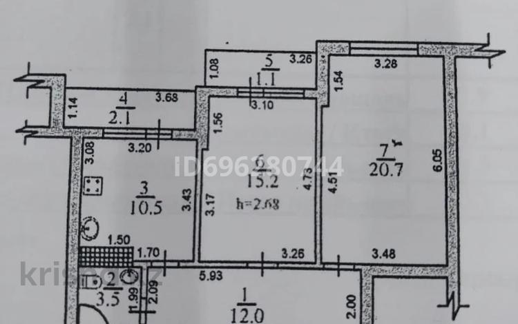 2-комнатная квартира, 65.1 м², 4/10 этаж, Толе би 285/8 к1 — Утеген Батыра