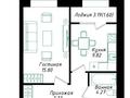 1-бөлмелі пәтер · 39.26 м² · 1/12 қабат, Мухамедханова 43 — Айтматова, бағасы: 22 млн ₸ в Астане, Нура р-н