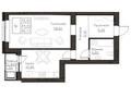 1-комнатная квартира · 46.3 м², Шамши Калдаяков 51 за ~ 25.5 млн ₸ в Астане, Сарайшык р-н — фото 3