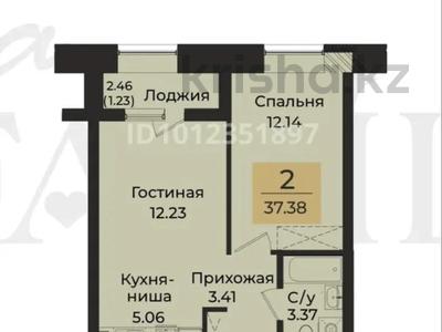 1-комнатная квартира · 38 м² · 5/9 этаж, Е 652 56 — КЛЮЧИ НА РУКАХ за 20 млн ₸ в Астане, Есильский р-н