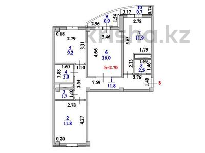 3-комнатная квартира · 69.5 м² · 3/6 этаж, Е-128 7, 7/2,7/1 за 24 млн ₸ в Астане, Нура р-н