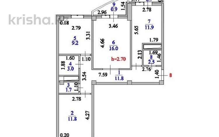 3-комнатная квартира · 69.5 м² · 3/6 этаж, Е-128 7, 7/2,7/1 за 24 млн ₸ в Астане, Нура р-н — фото 2